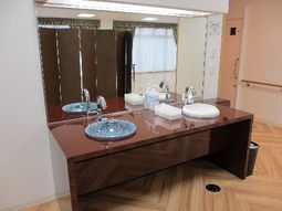 清潔な洗面台設備