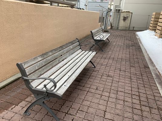 リラックスできる中庭