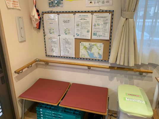 掲示物のあるスペース