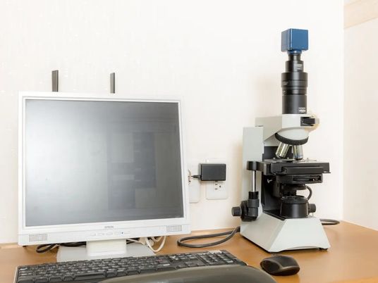 顕微鏡のある機能訓練室  