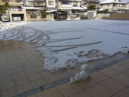 雪の中庭  