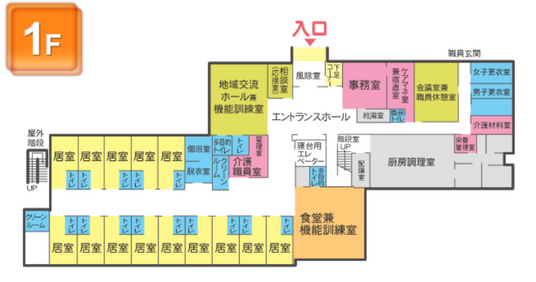 施設の間取り図1階