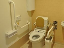 手すり付き清潔なトイレ