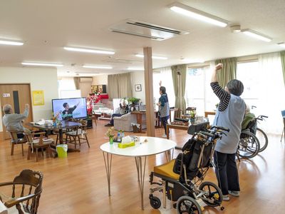 和やかな雰囲気の共有スペース