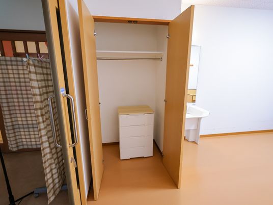 収納付き居室の一角  