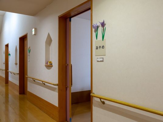 廊下に飾られた壁飾り