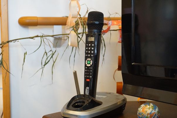 カラオケマイクと画面