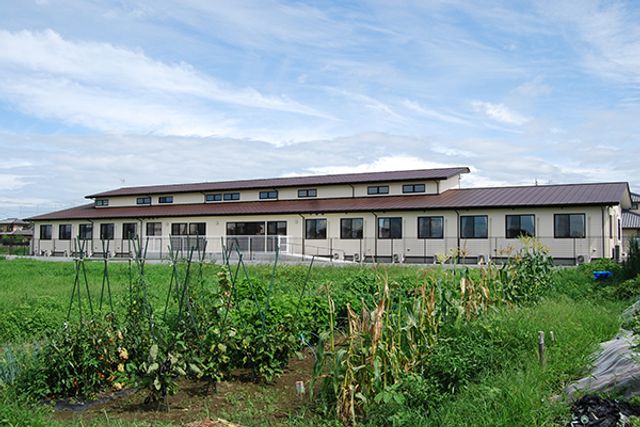 広々とした建物の外観 外観 広大な敷地に立地した開放感のある建物です。日当たりが良く、自然の中で働けます。