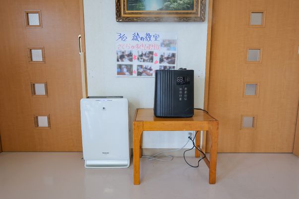 エアコンと加湿器の設備