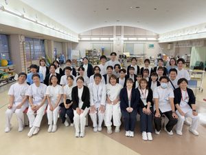 スタッフ集合の機能訓練室  