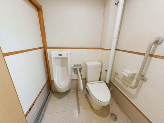 手すり付きのトイレ