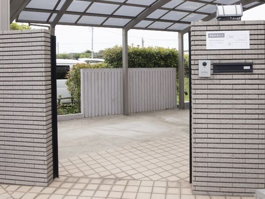 屋根付きの外観  