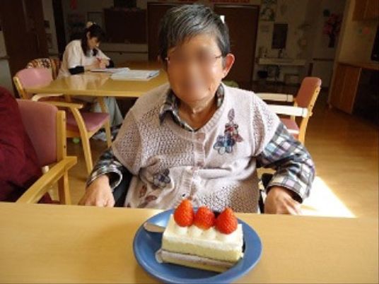 いちごケーキと利用者