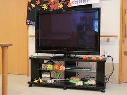 リビングの装飾されたテレビ