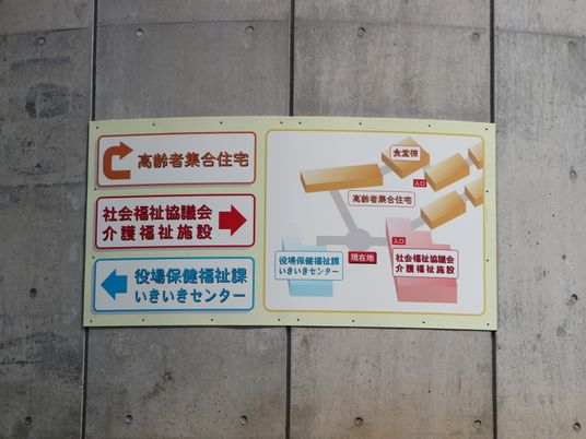 施設案内の表示板