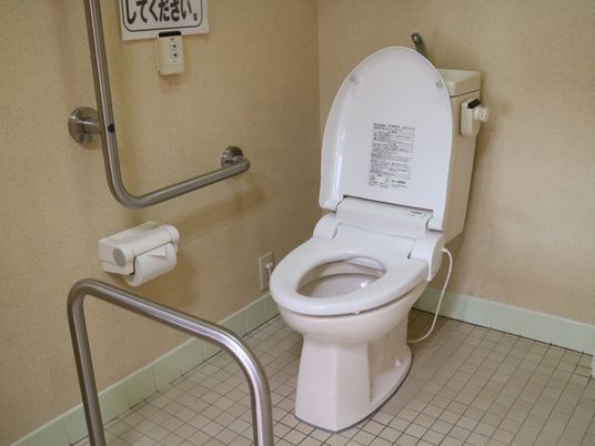 手すりつきトイレの様子