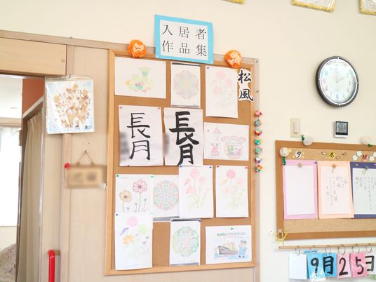 手作り掲示物の壁面