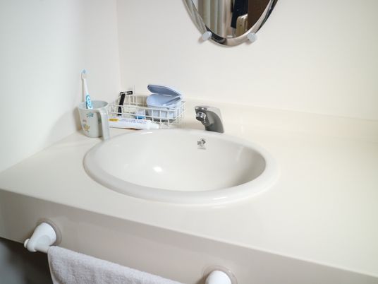 清潔な洗面台と鏡