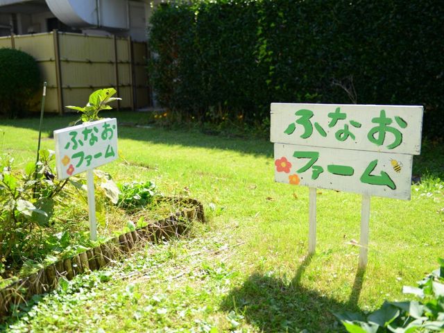 きれいな庭の看板 看板 緑豊かな庭に立つ、手作り感のある暖かみのある看板です。癒しのひとときを過ごせる空間が広がっています。