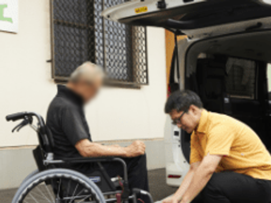車椅子利用者対応の様子