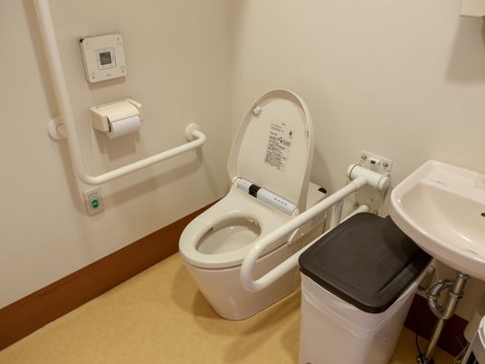 バリアフリー設計のトイレ