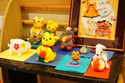 手作りぬいぐるみの展示