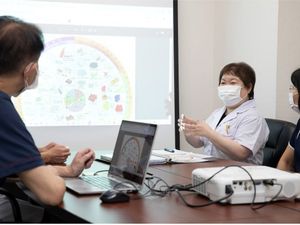 会議をするスタッフ
