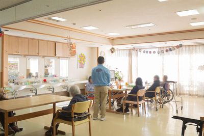 開放感のある共有スペース