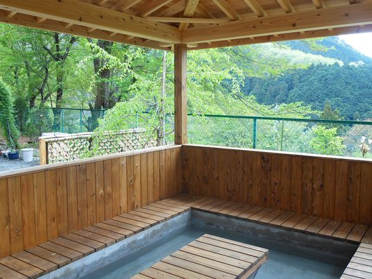 自然を楽しめる庭