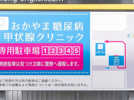 クリニック駐車場案内看板  