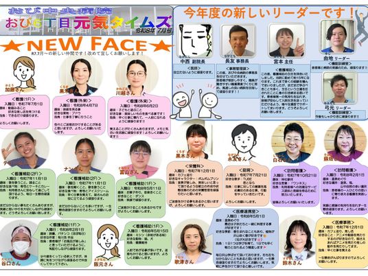 職員紹介掲示物  