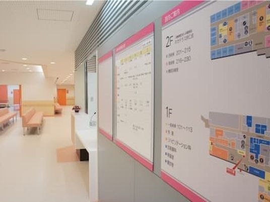 案内板がある廊下  