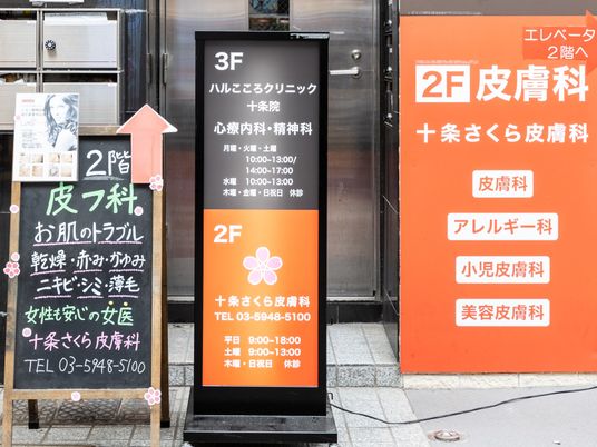 案内看板のある入口  