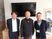 職員3人のテレビ前  