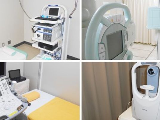 機器が並ぶ訓練室  