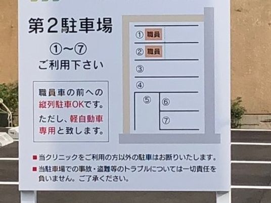 駐車場の案内看板  