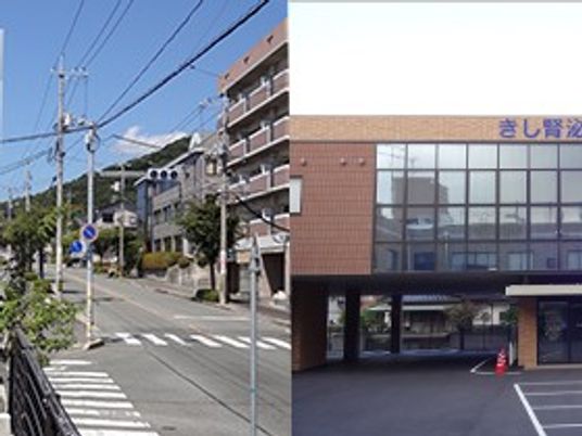道路沿いの建物外観  