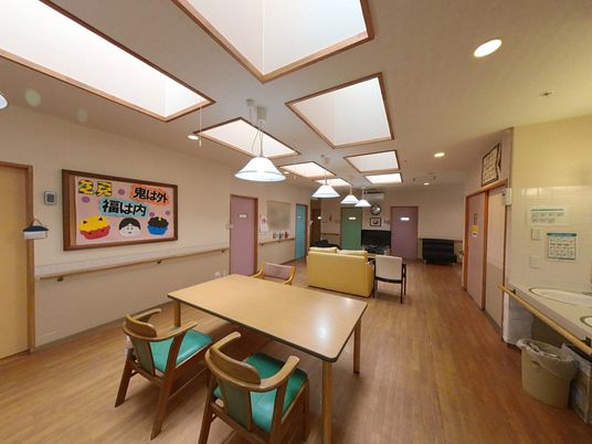 明るい共有スペース