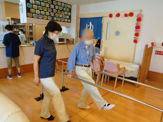 訓練中の室内