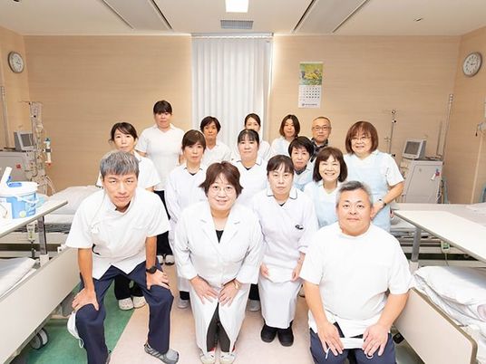 スタッフ集合の機能訓練室  