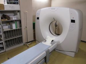 機能訓練室のCT装置  
