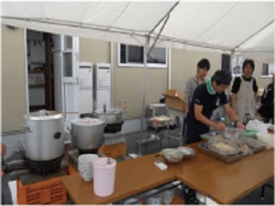 屋外での調理活動