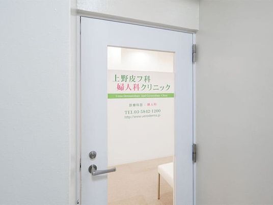クリニックの入口ドア  