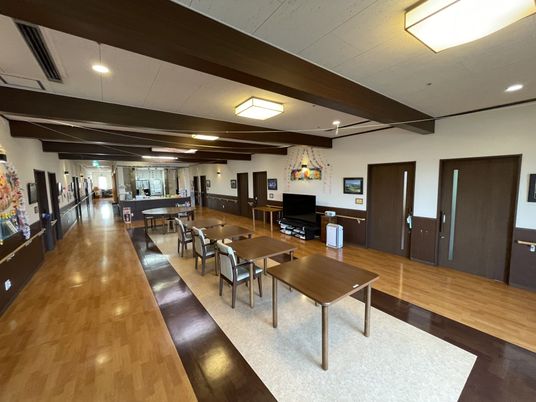 明るい共有スペース