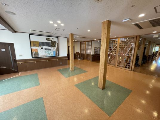 明るい共有スペース