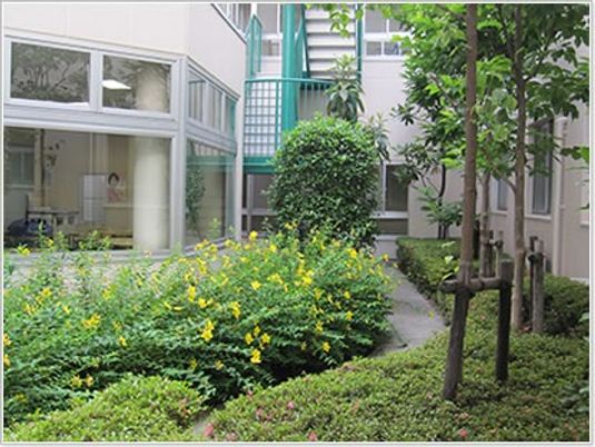 中庭の植栽スペース  
