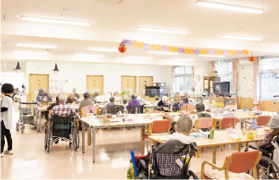 テーブル付き食堂