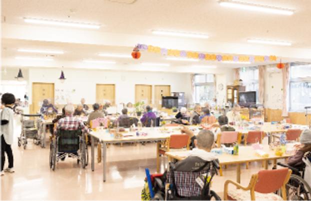 テーブル付き食堂