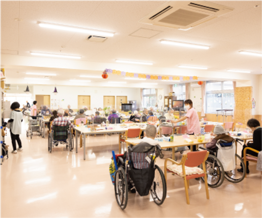 明るい広々としたスペース