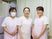 笑顔のスタッフ3人の休憩室  